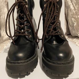 Truffle  collection lace up combat boots
